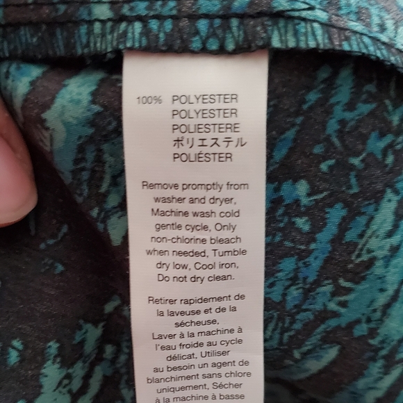 🌟 3 for $15 Deal! 🌟Gap blue teal green black long sleeve dress M - Picture 8 of 8